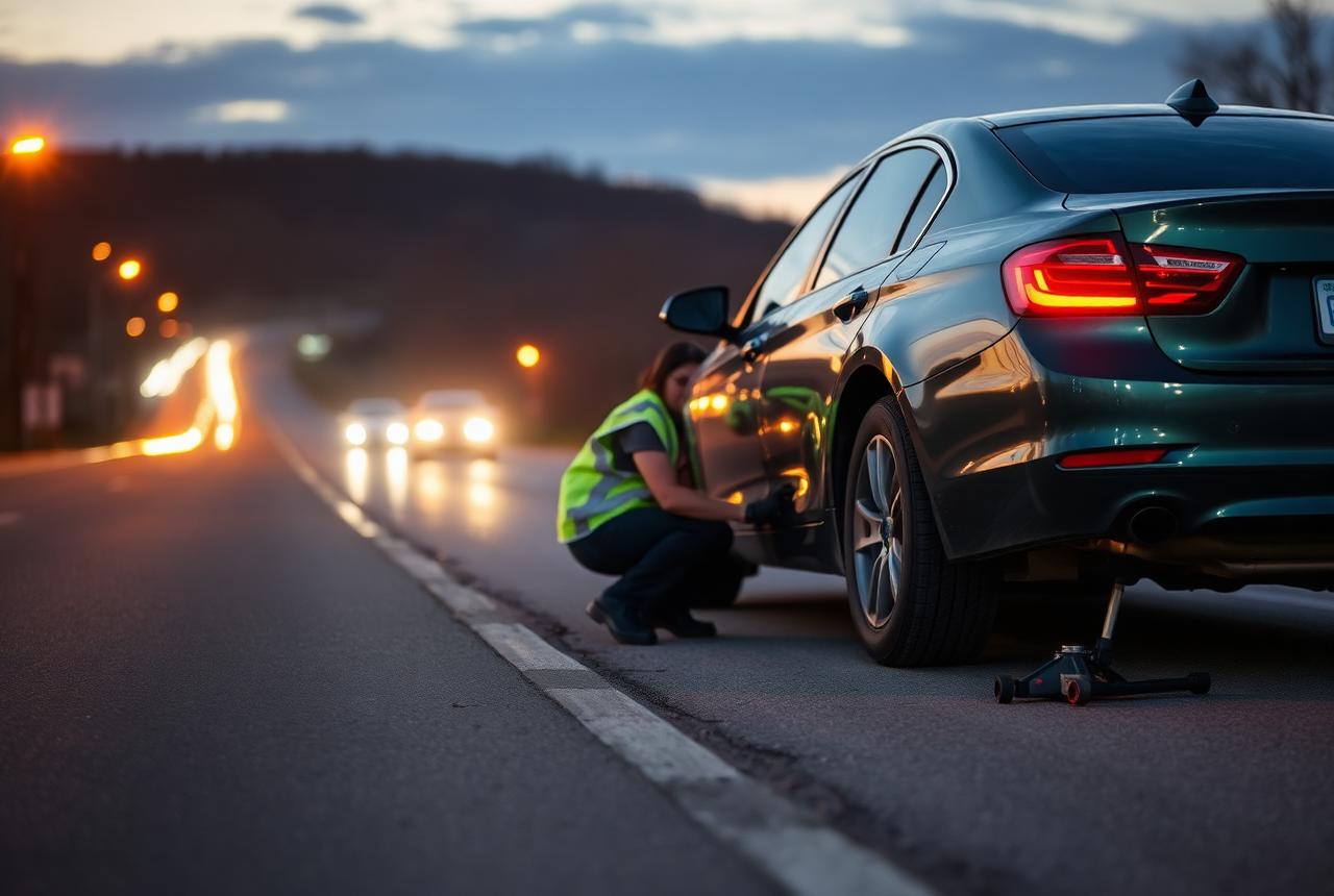 Roadside Tire Change performed on site by Torque & Tread